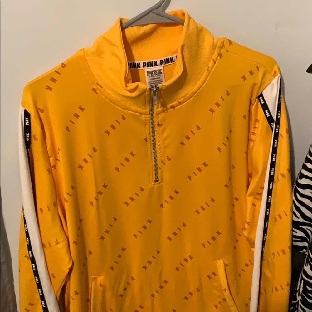 Pink Quarter Zip in Yellow!